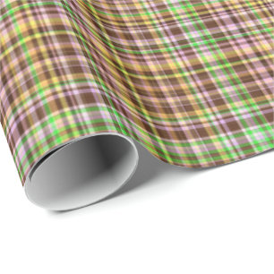 Cadeau Pastels Chocolat Plaid 9-Gift papier d'enveloppeme
