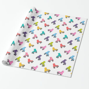 Cadeau Patins à rouleaux colorés Design Papier à envelopp