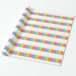 Cadeau Pencils arc-en-ciel enveloppant le papier à l'écol