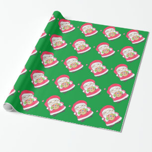 Cadeau Père Noël aime les cookies Envelopper le papier