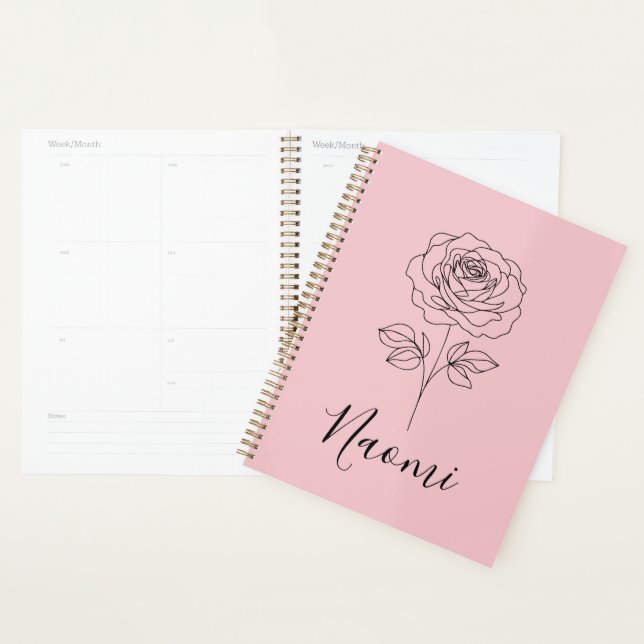 Cadeau personnalisé de juin Rose de naissance pour (Devant avec enveloppe)