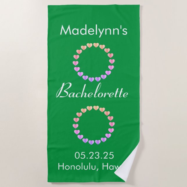 Cadeau personnalisé de mariage mignon Serviette de (Devant)