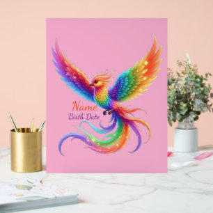 Cadeau personnalisé de nom et date de naissance de
