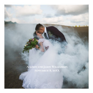 Cadeau Personnalisé de Photo de Mariage Noms Date