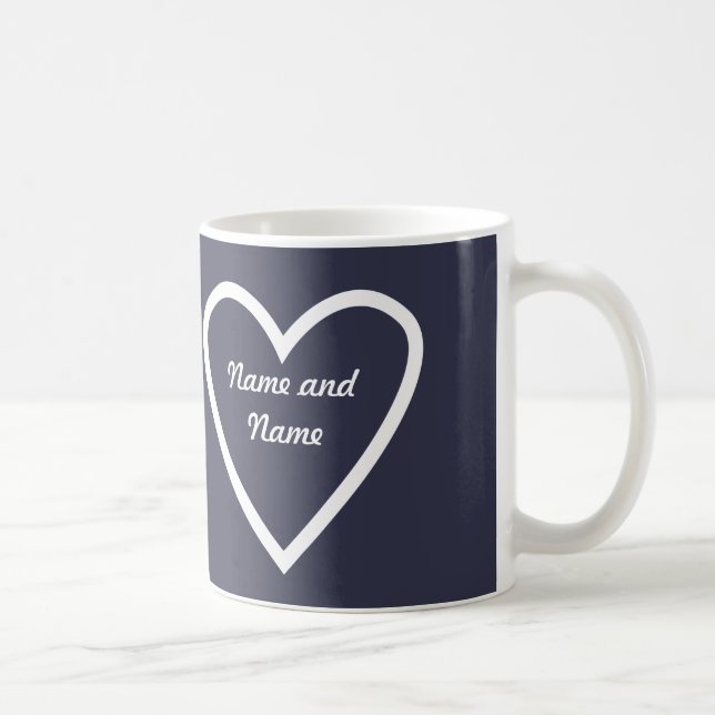 Cadeau personnalisé de tasse de coeur (Droite)