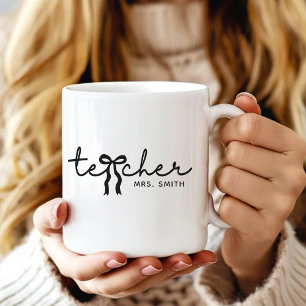 cadeau personnalisé de tasse mignonne pour enseign