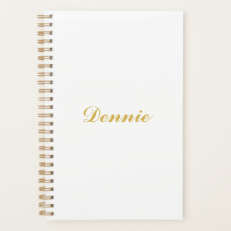 Cadeau personnalisé de typographie dorée Dennis