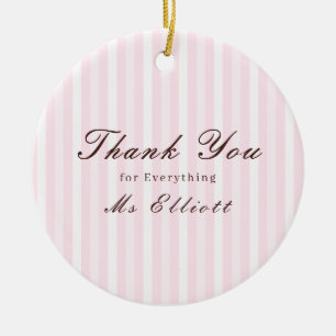 Cadeau Personnalisé Merci Professeur Ornement Rose