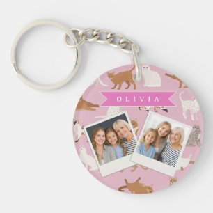 Cadeau Personnalisé Motif de Chat Rose Mignon pour