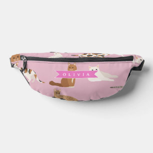 Cadeau Personnalisé Motif de Chat Rose Mignon pour