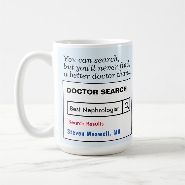 Cadeau personnalisé pour le néphrologiste Mug (Gauche)