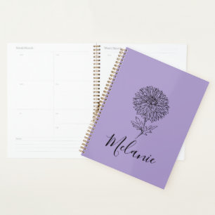 Cadeau personnalisé septembre Aster Flower pour la