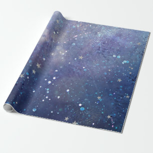 Cadeau Petit pain de papier d'emballage de nuit étoilée