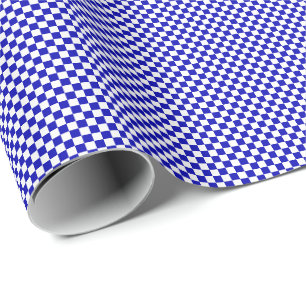 Cadeau Petit papier d'emballage de contrôles de bleu