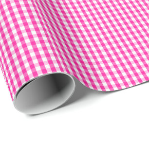 Cadeau Petit papier d'emballage de guingan de roses