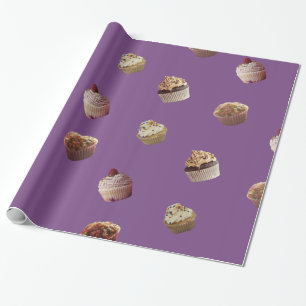 Cadeau Petits gâteaux, papier d'emballage brillant
