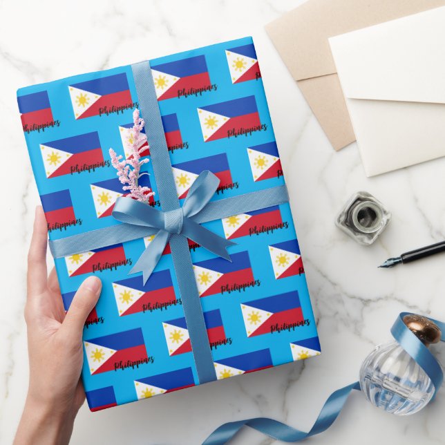 Cadeau Philippines Papier à enveloppement, drapeau philip (Cadeaux)