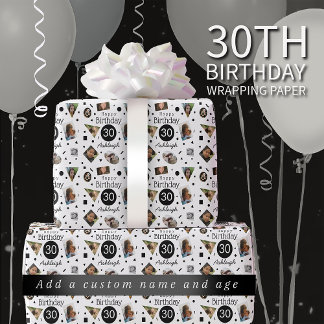 Cadeau Photo Confetti Nom 30e Anniversaire Papier d'envel
