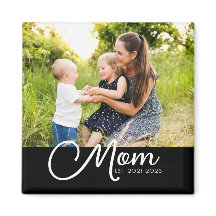 Cadeau Photo Magnet Aimanté Maman Établie
