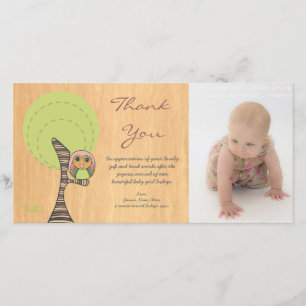 Cadeau Photocard d'arrivée de bébé de Merci de