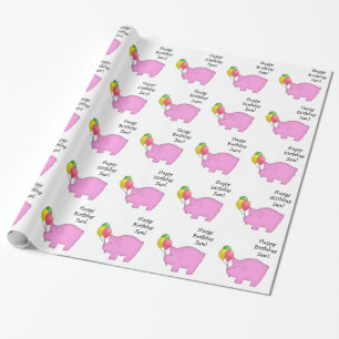 Cadeau Pig d'anniversaire Nom personnalisé Papier d'envel