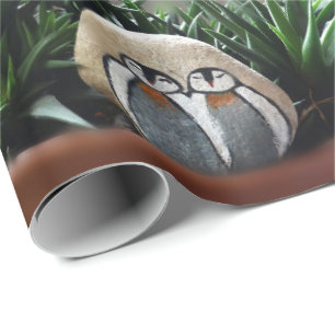 Cadeau Pingouins art Photo Papier d'enveloppement de matt