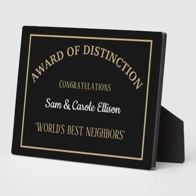 Cadeau ! ! Plaque des meilleurs voisins du monde (Côté)