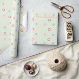 Cadeau points de cercle pastel Papier à envelopper