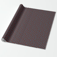 Points de style libre bleu sur papier d'emballage