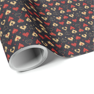 Cadeau Poker Thème Jouer Cartes Papier Enveloppement Cade