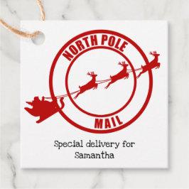 Cadeau Pôle Nord Père Noël courriel rennes étiquettes cad
