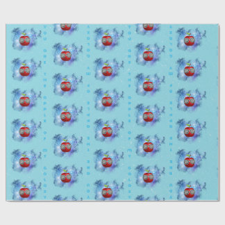 Cadeau Pomme dans le papier d'enveloppement galaxy plaisa