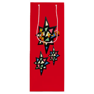 Cadeau Pour Bouteille Joyeux Noël Étoiles Poussière. Sac à vin