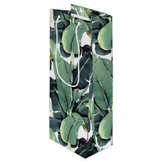 Cadeau Pour Bouteille La banane laisse à palmier le sac tropical de