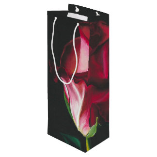Cadeau Pour Bouteille Romantiques élégants choisissent le sac rose de
