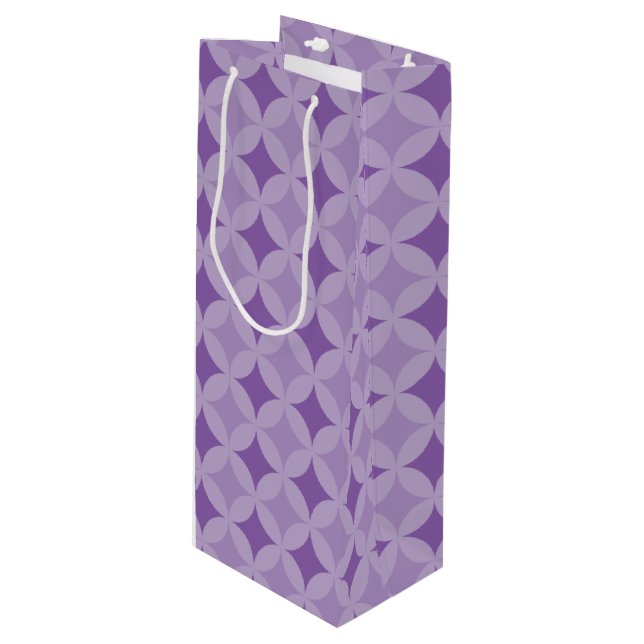 Cadeau Pour Bouteille Sac à vin - Cercles de chevauchement (Devant Angle)