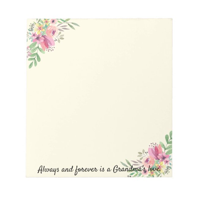 Cadeau pour grand-mère Bloc-notes VOTRE TEXTE Gran (Devant)