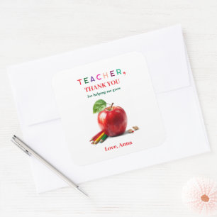 Cadeau pour l'enseignant - Autocollant avec messag