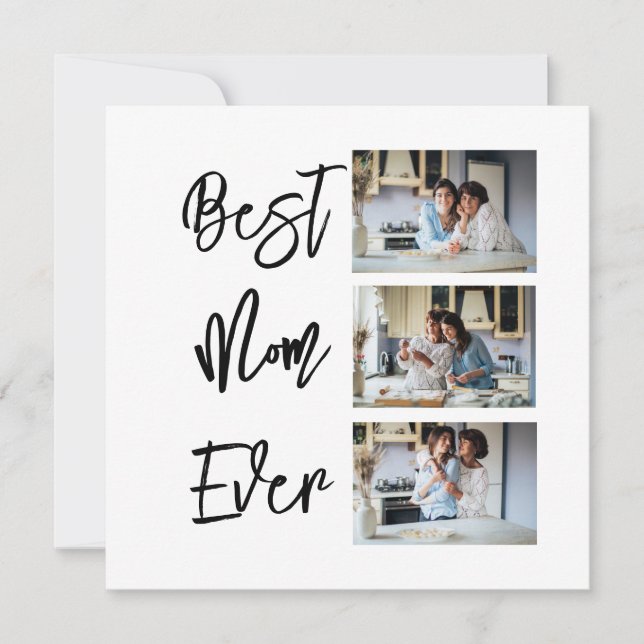 Cadeau pour maman | Carte Collage photo de la fête (Devant)