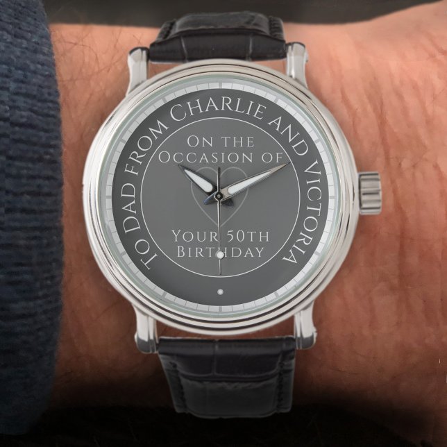 Cadeau pour papa sur sa 50e montre d'anniversaire (Créateur téléchargé)
