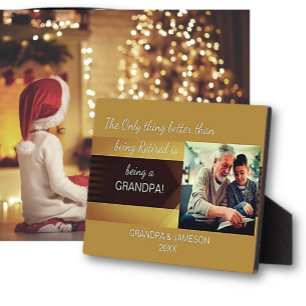 Cadeau préféré ! Plaque photo de grand-père à la r