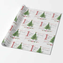 CADEAU PREMIER JOUR DE PAPIER D'EMBALLAGE DE NOËL WEIMS