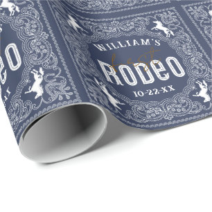Cadeau Premier Rodéo papier d'enveloppement d'anniversair