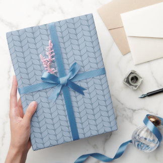 Cadeau Pull douillet en tricot Papier d'emballage - Bleu
