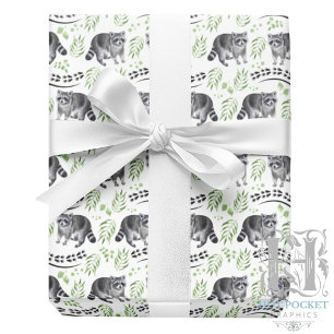 Cadeau Raton laveurs Papier d'emballage