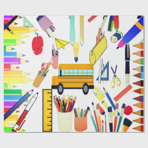 Cadeau Retour À L'École Papier D'Enveloppement Pour Les M