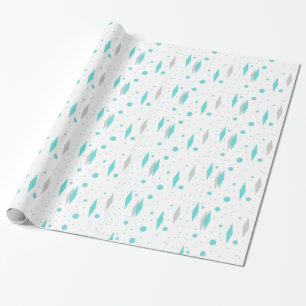 Cadeau Rétro diamant de turquoise et papier d'emballage