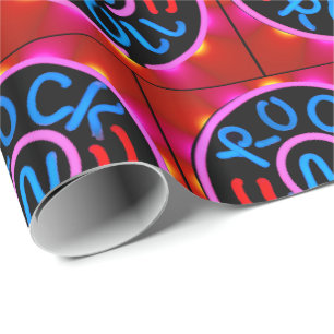 Cadeau Rock n Rouleau Musique néon Signer Regarder Papier