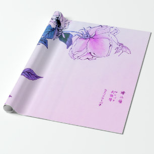 Cadeau ROSE AVEC BEE JAPONAIS IMPRESSION papier