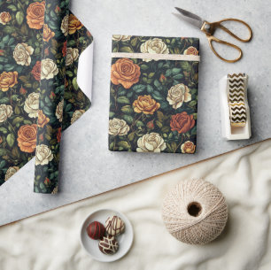 Cadeau Rose cool Papier d'enveloppement rustique